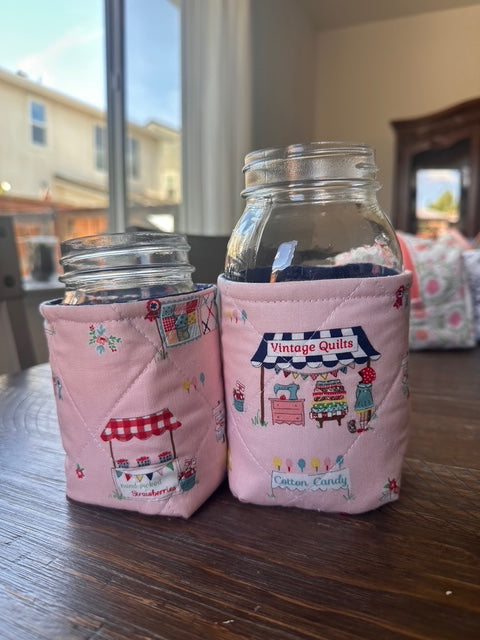 Mason Jar Cozy – Quilted Sleeve
